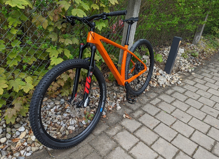 スピードを愛するマウンテンバイカーのためのカーボンハードテール