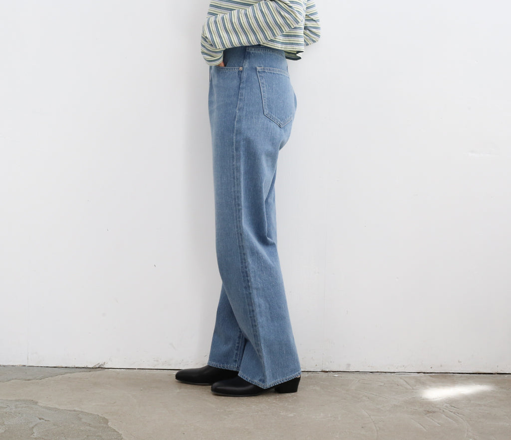 AURALEE SELVEDGE FADED LIGHT DENIM PANTS – Chum!