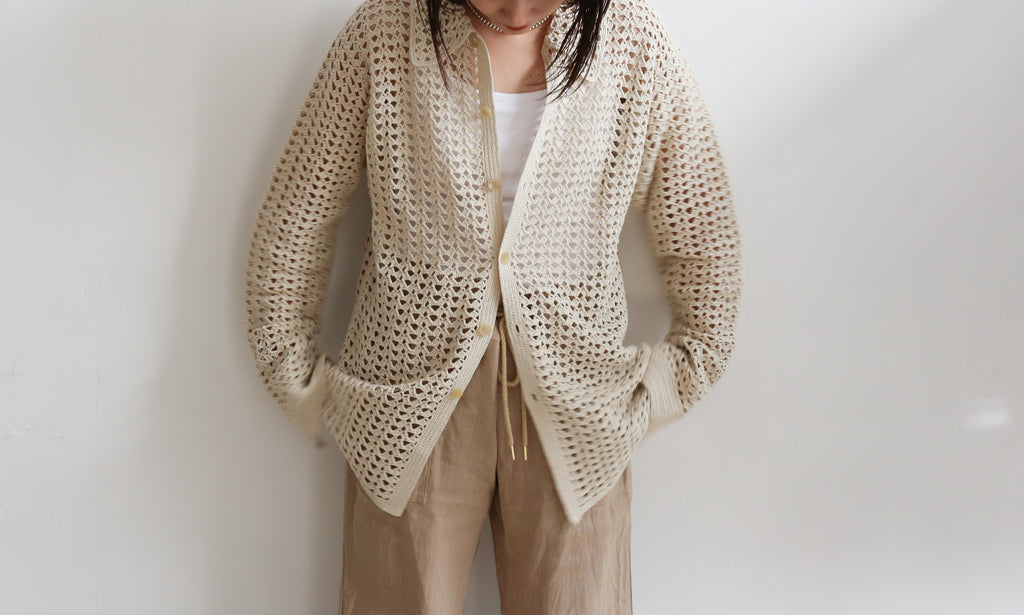 AURALEE HAND CROCHET COTTON KNIT SHIRT – Chum!