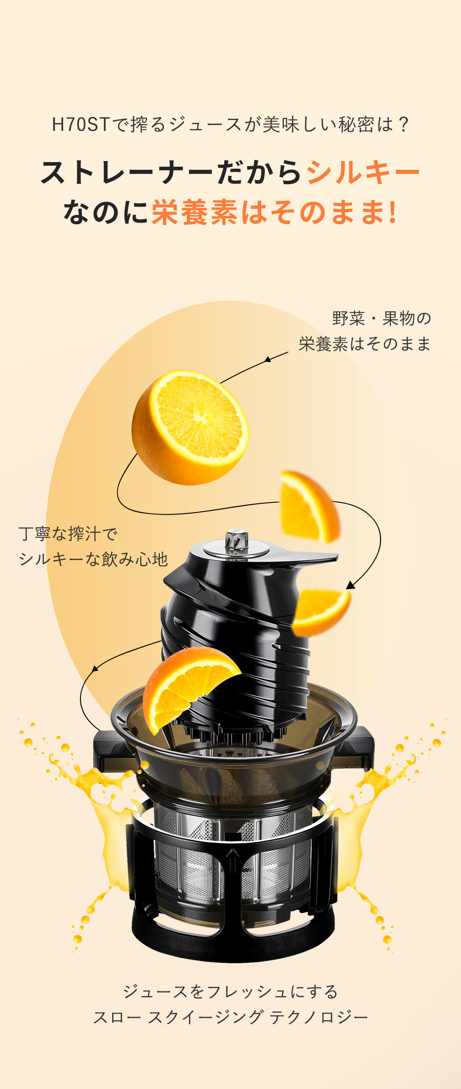 ヒューロム コールドプレスジューサー H70STシリーズ【WEB限定