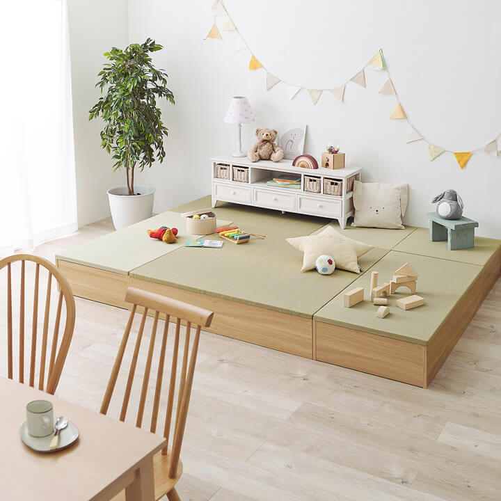 い草 収納付き 小上がり 畳 タタミ座 （ 置くだけ 畳ベンチ 畳ユニット