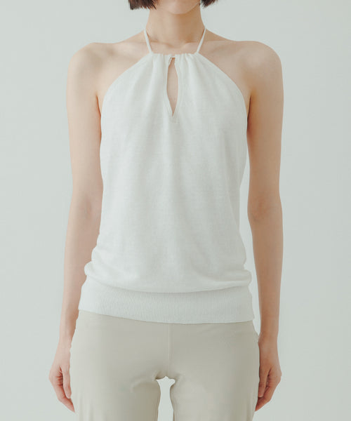 BIOTOP(ビオトープ) / 【yo BIOTOP】halter neck linen top (トップス
