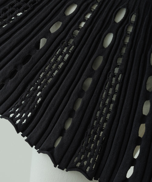 BIOTOP(ビオトープ) / 【yo BIOTOP】Knit pleats mini dress