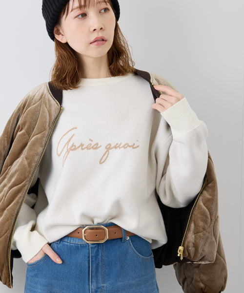 ROPÉ PICNIC(ロペピクニック) / スウェットライクロゴジャガードニット