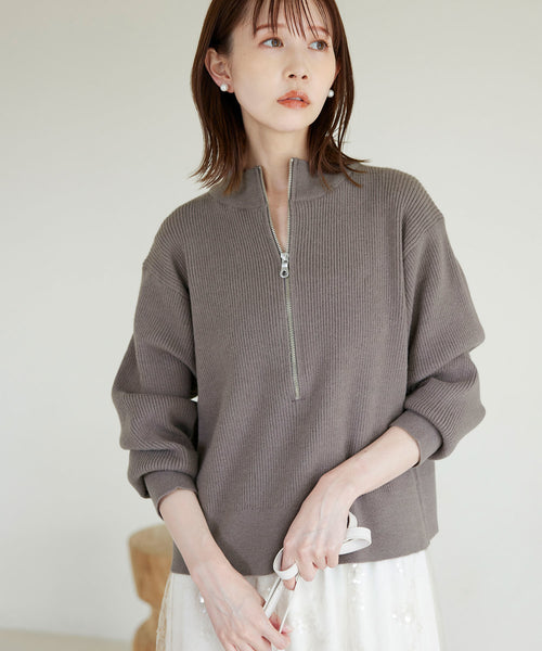 ハーフジップニットプルオーバー (トップス / ニット/セーター) 通販