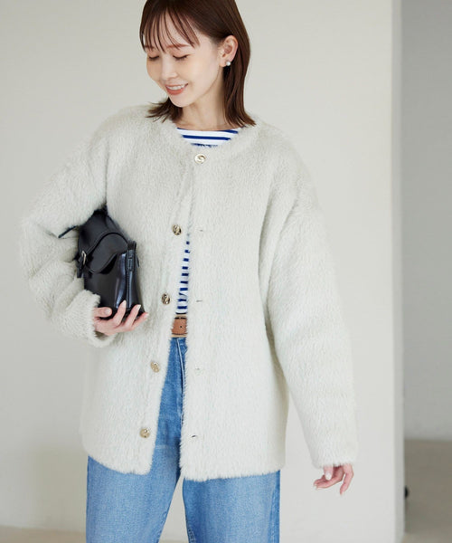 ROPÉ PICNIC(ロペピクニック) / ダブルフェイスフェザーニットコート