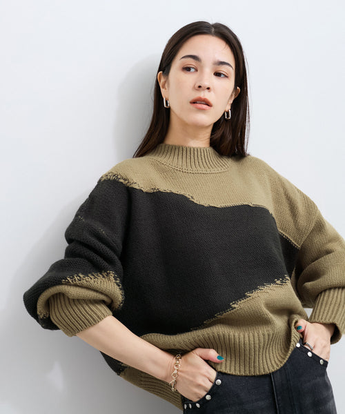 LE CERCLE par ropé(ル セルクル パー ロペ) / バイカラーニットプル