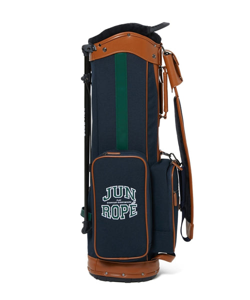 屋外未使用 JUN&ROPE' アニマル柄 ゴルフ キャディバッグ ネイビー