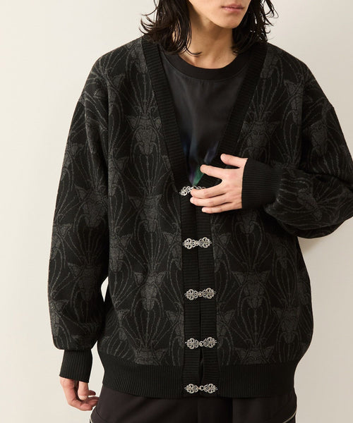 JUNRED(ジュンレッド) / メタルホックジャガードカーディガン