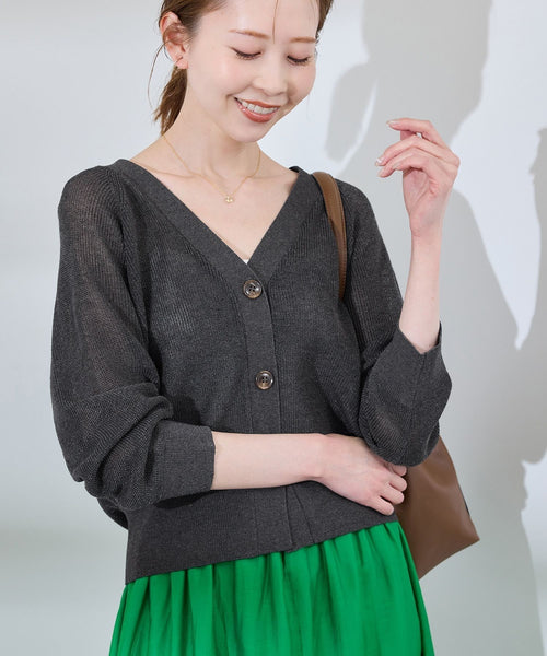 ROPÉ PICNIC(ロペピクニック) / LEVITA片畔ニットカーディガン