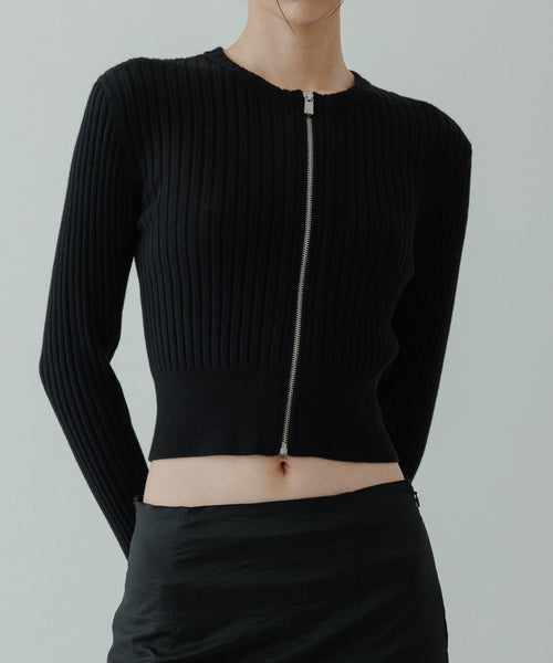 BIOTOP(ビオトープ) / 【yo BIOTOP】Wool zip short cardigan