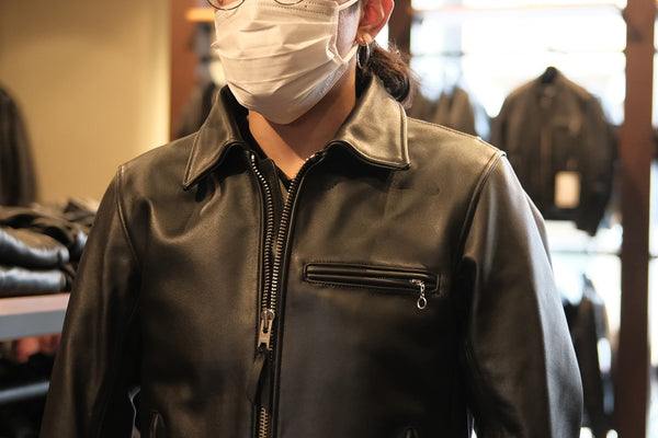 襟付きシングルライダースジャケットの基本的なご紹介