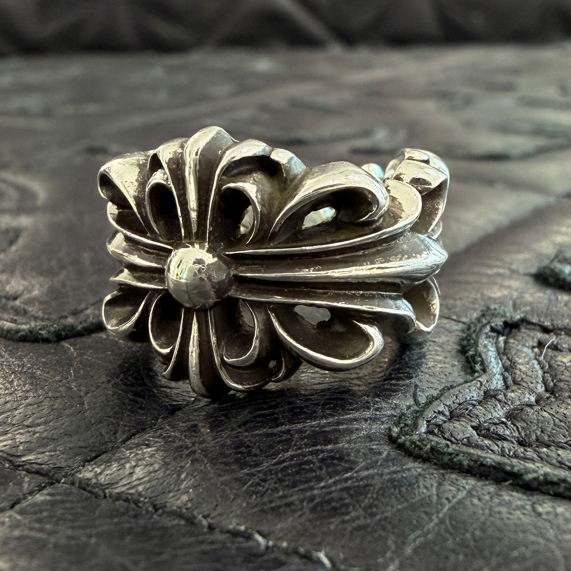 CHROME HEARTS DBL FLRL CRS Ring Size 7号 クロムハーツ ダブル