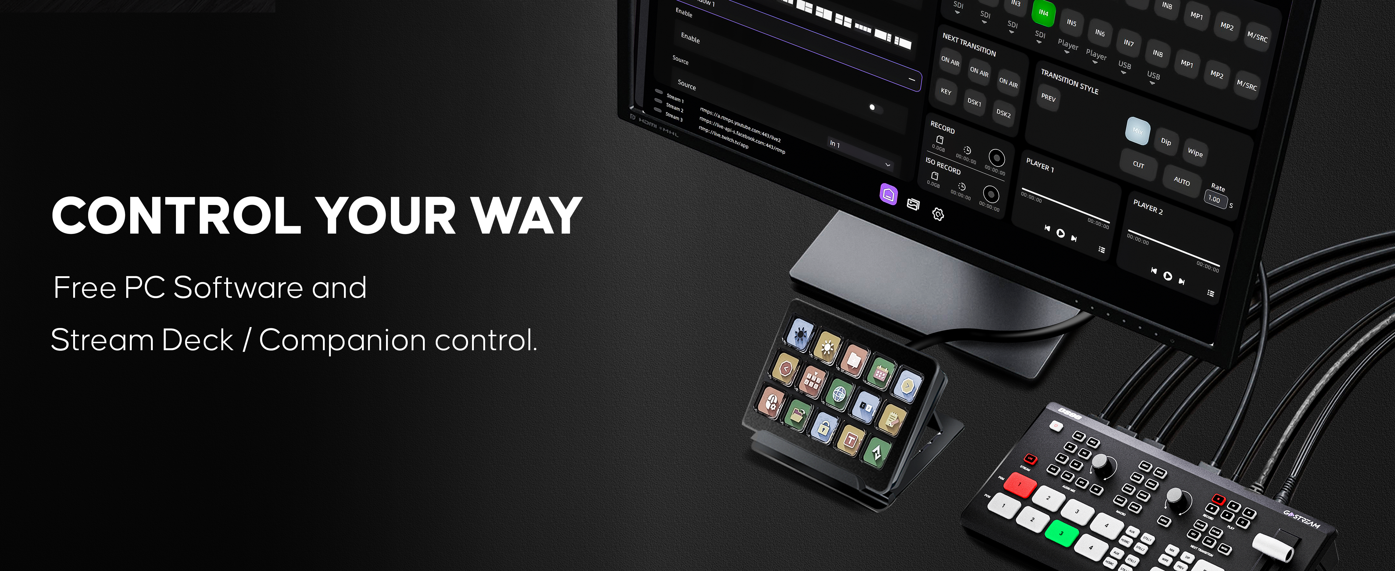GoStream Deck: HDMI Video Switcher & Live Broadcast Mixer | Osee