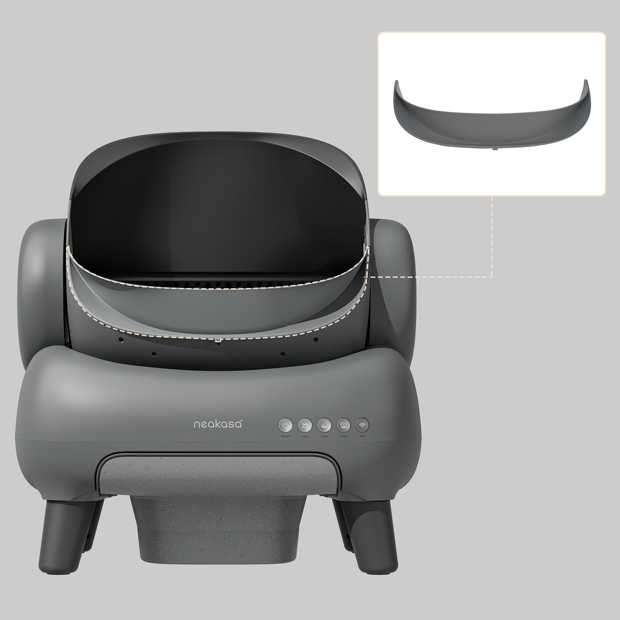 Neakasa M1 猫砂飛散防止ガード グレー ホワイト – Neakasa（ネアカサ）