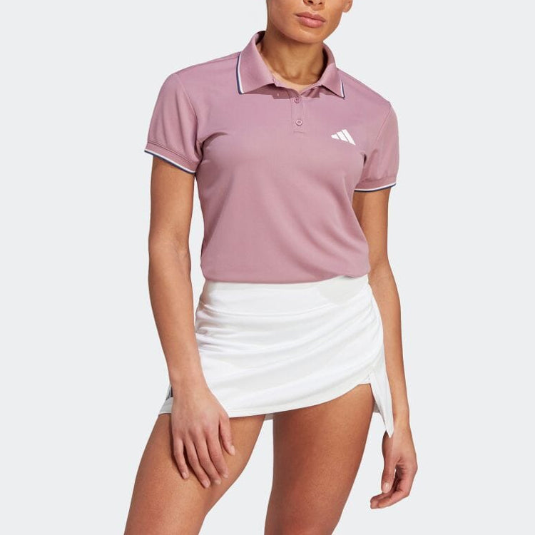 WMNS) adidas Clubhouse Classic Premium Tennis Polo Shirt 'Pink' II8052