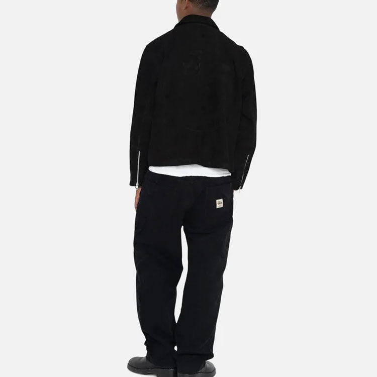Stussy 8 Ball Suede Bing Jacket 'Black' 115696