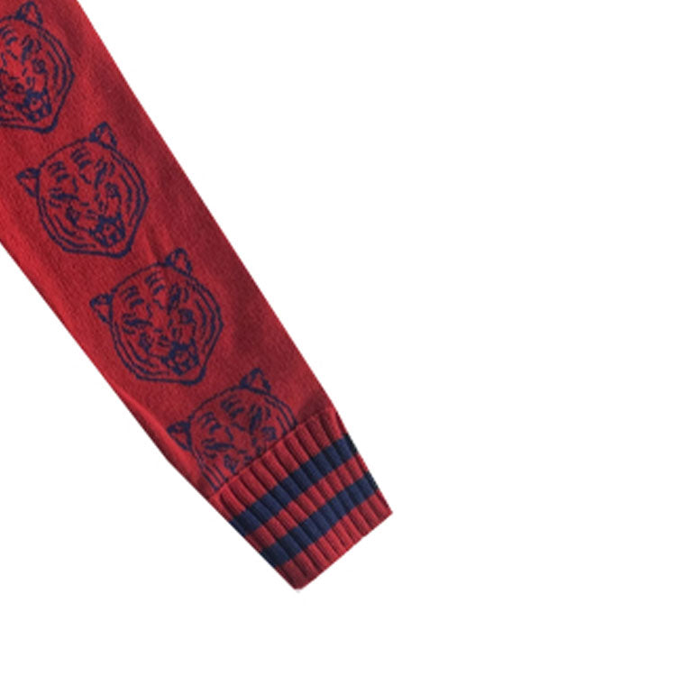 Gucci Knit Sweater Jumper With Tigers 'Red' 474712-X1469-6526