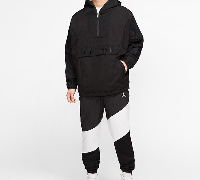 Air Jordan Sport DNA Half Zipper Woven Pullover Hooded Jacket