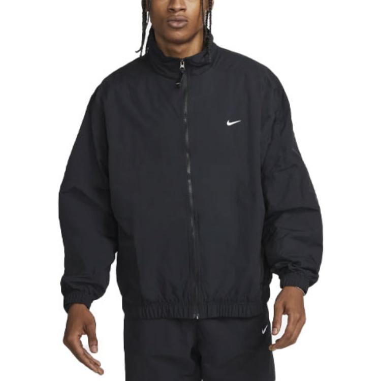 Nike Solo Swoosh Woven Track Jacket 'Black' DQ5201-010