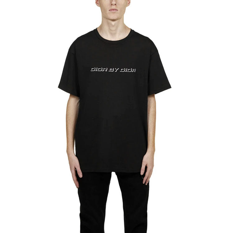 DIOR Homme Embroidered Logo Printing Short Sleeve Black