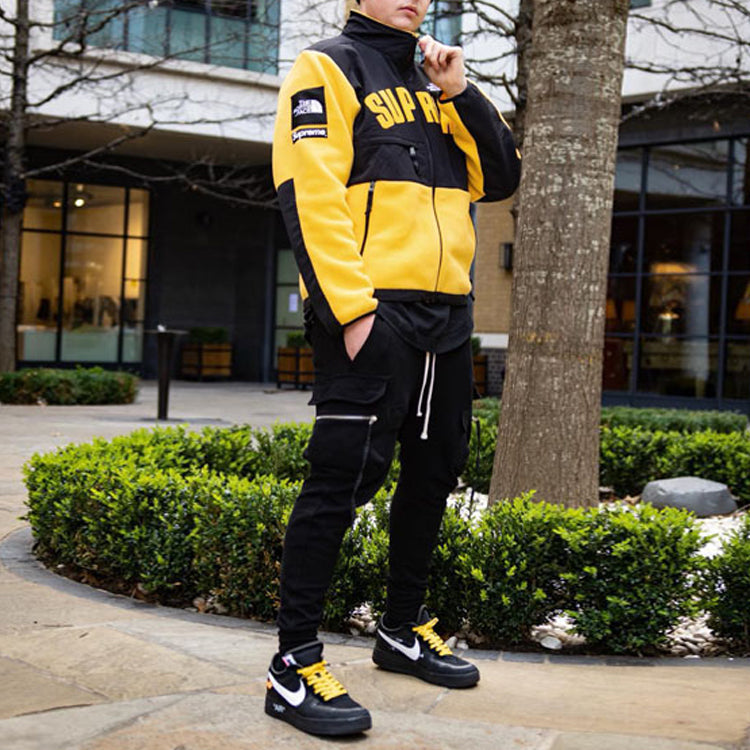 Supreme SS19 x The North Face Arc Logo Denali Fleece Jacket Yellow