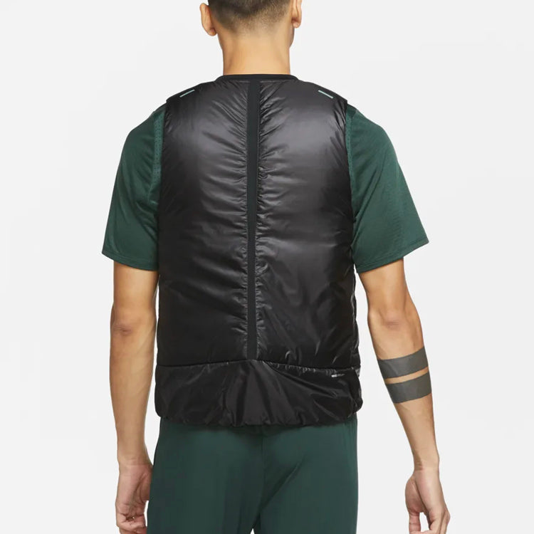 Nike Aeroloft Stay Warm Woven Running Reflective Down Vest Black