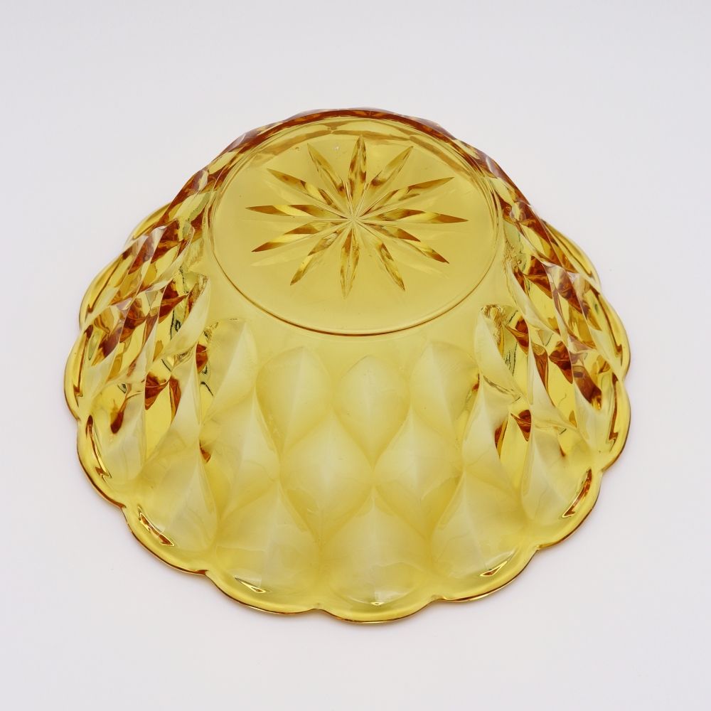 甘すぎないレトロな色♪ ガラス ボウル イエロー VC106-235020