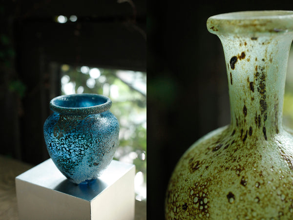 9月展示速報｜辻野剛&fresco 硝子茶碗・花器創作個展「そよの海を