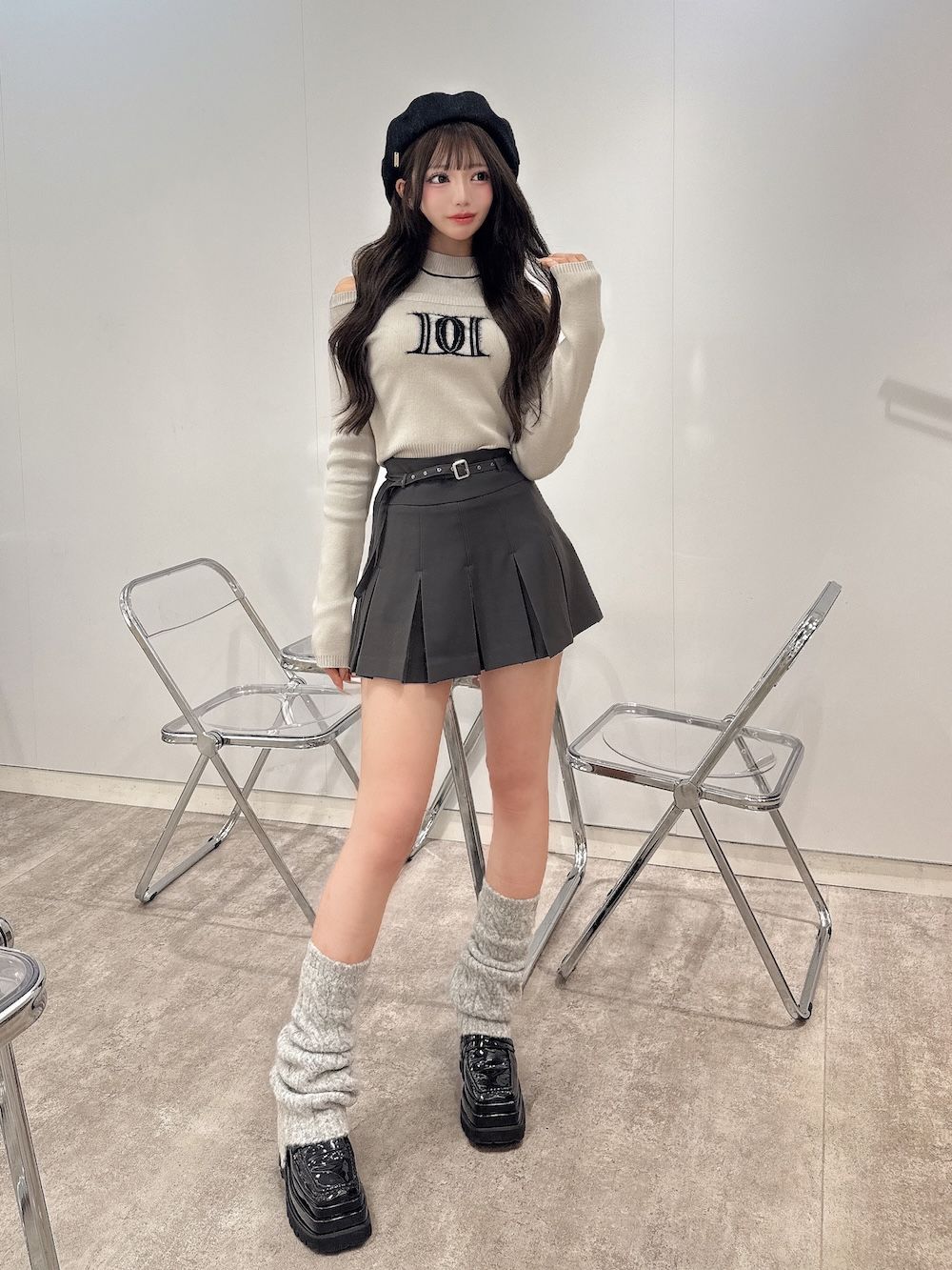 レイヤードライクロゴニットトップス – Darich (ダーリッチ)