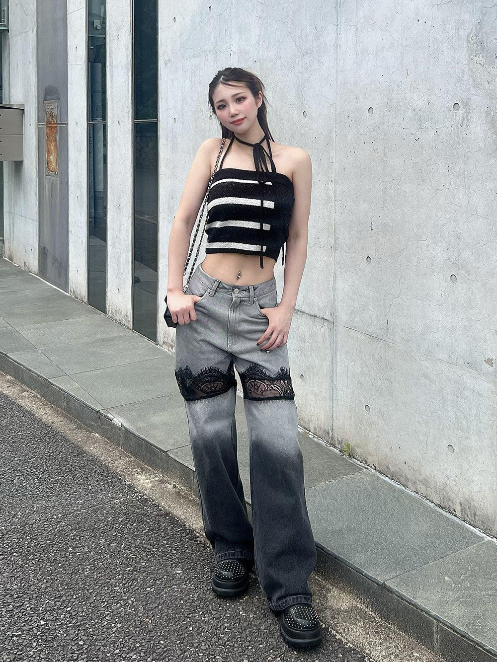 スカラップレースデニムロングパンツ – Darich (ダーリッチ)