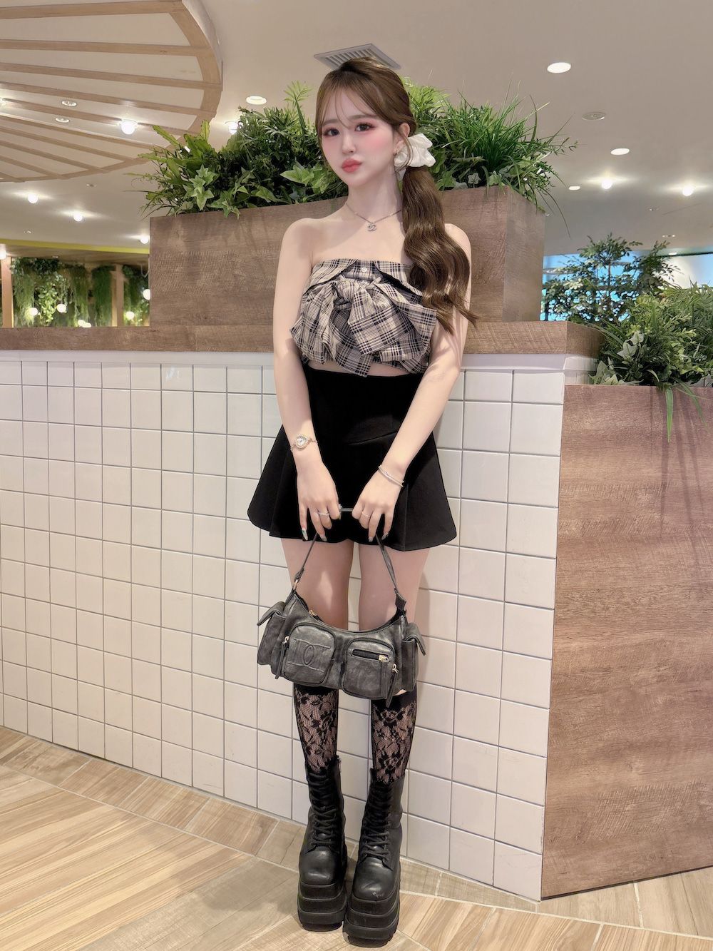 タータンチェックリボンベアトップ – Darich (ダーリッチ)