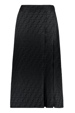 Fendi - Silk midi skirt black - The Corner