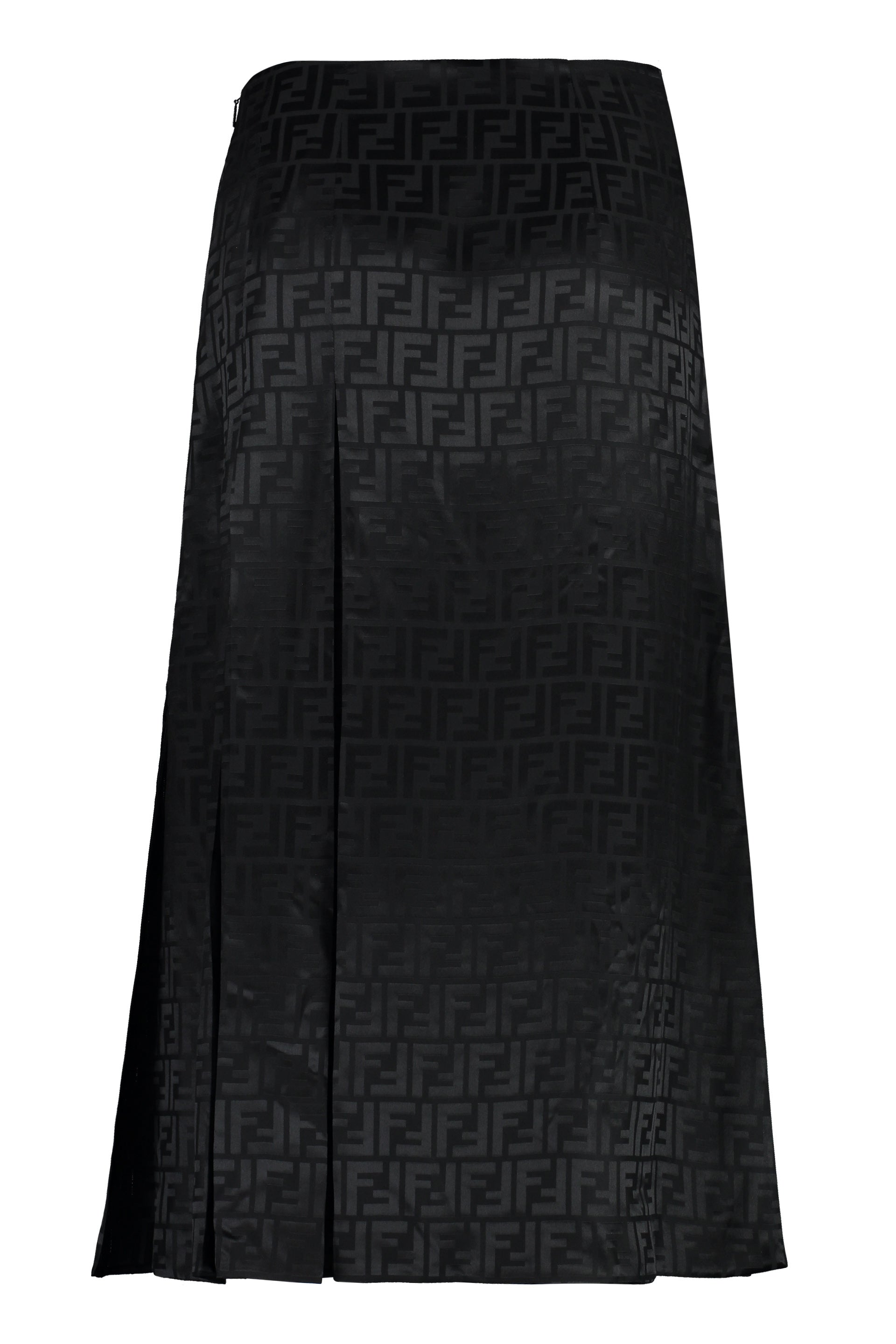 Fendi - Silk midi skirt black - The Corner