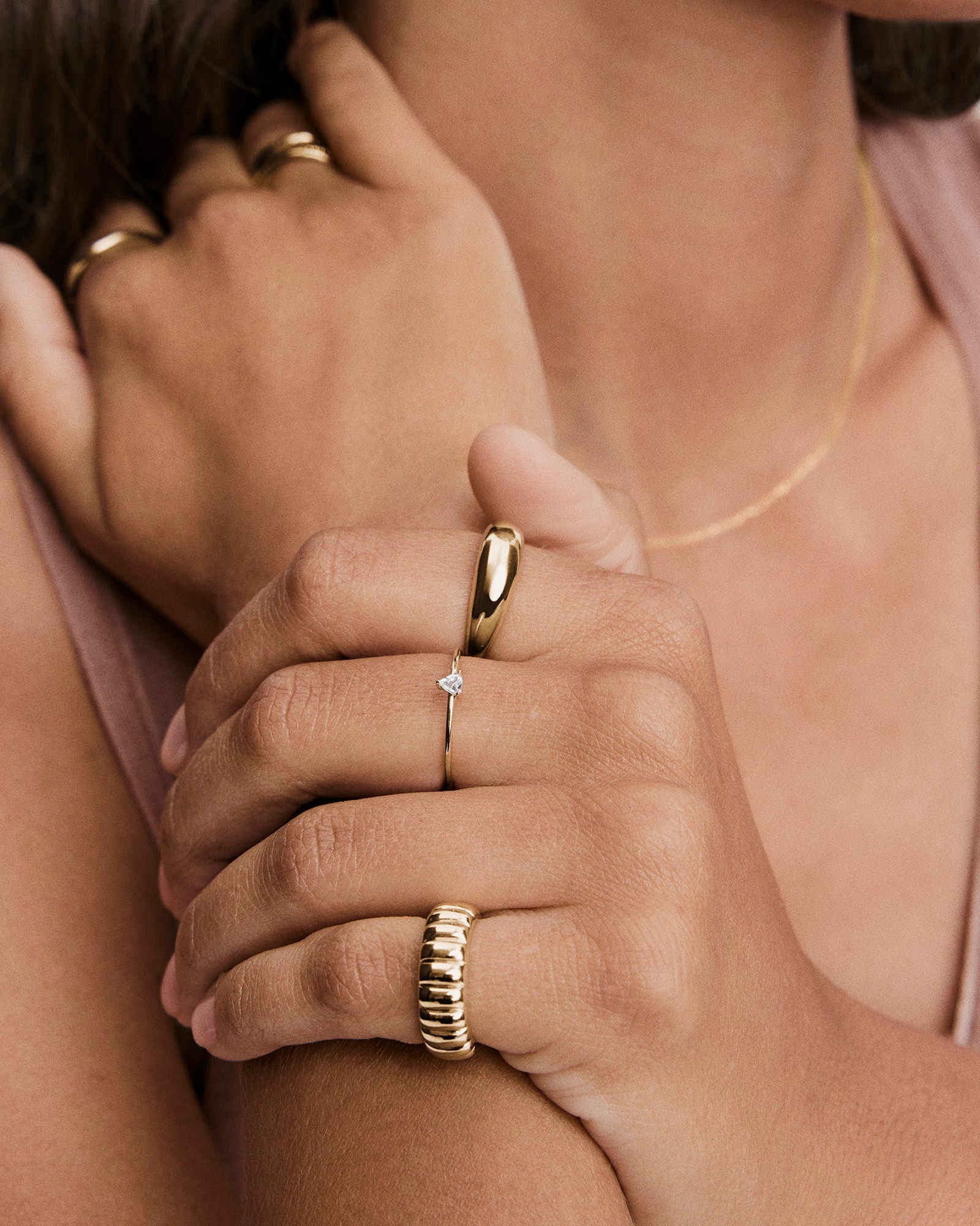 Handcrafted Gemstone Trillion Stacker Ring - Jewelry | Mejuri