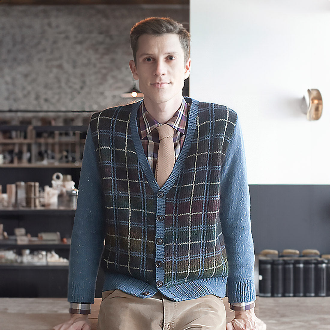 タータンチェックカーディガン(メンズ) - 商品 | 日本ヴォーグ社