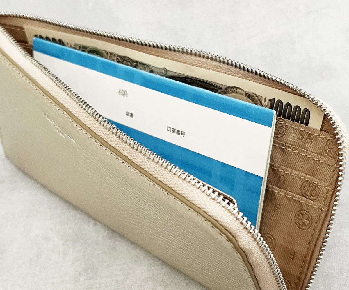 サロンドアルファード L字ファスナー ゴールド 長財布 1820