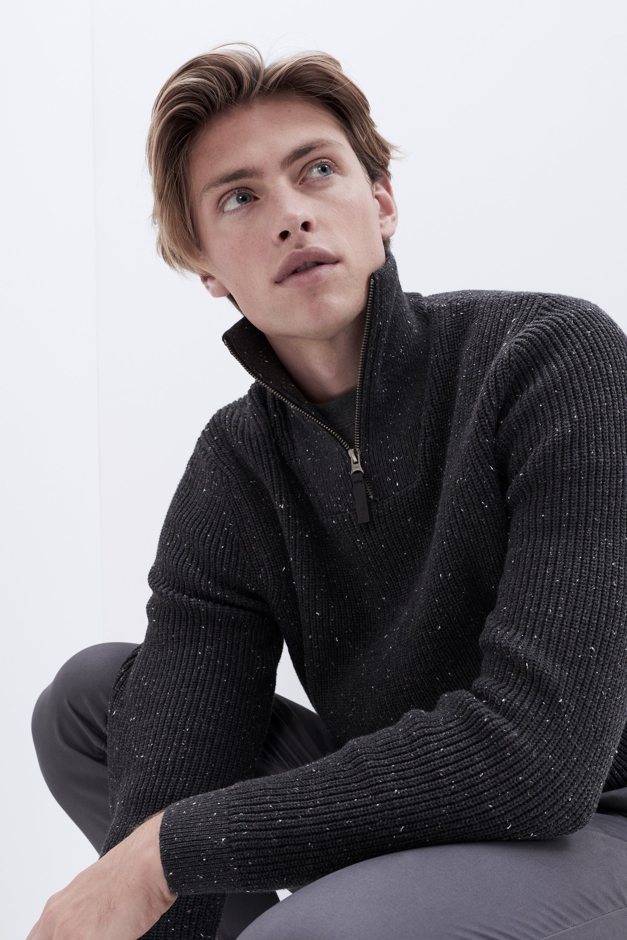 Shop Rib Half Zip Knit | Unison Label