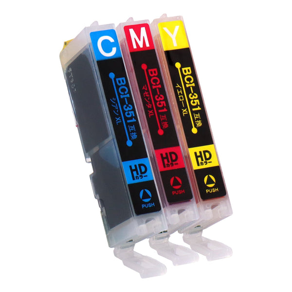 キヤノン用 BCI-351/350 互換インク カラー3色 大容量 – インクの