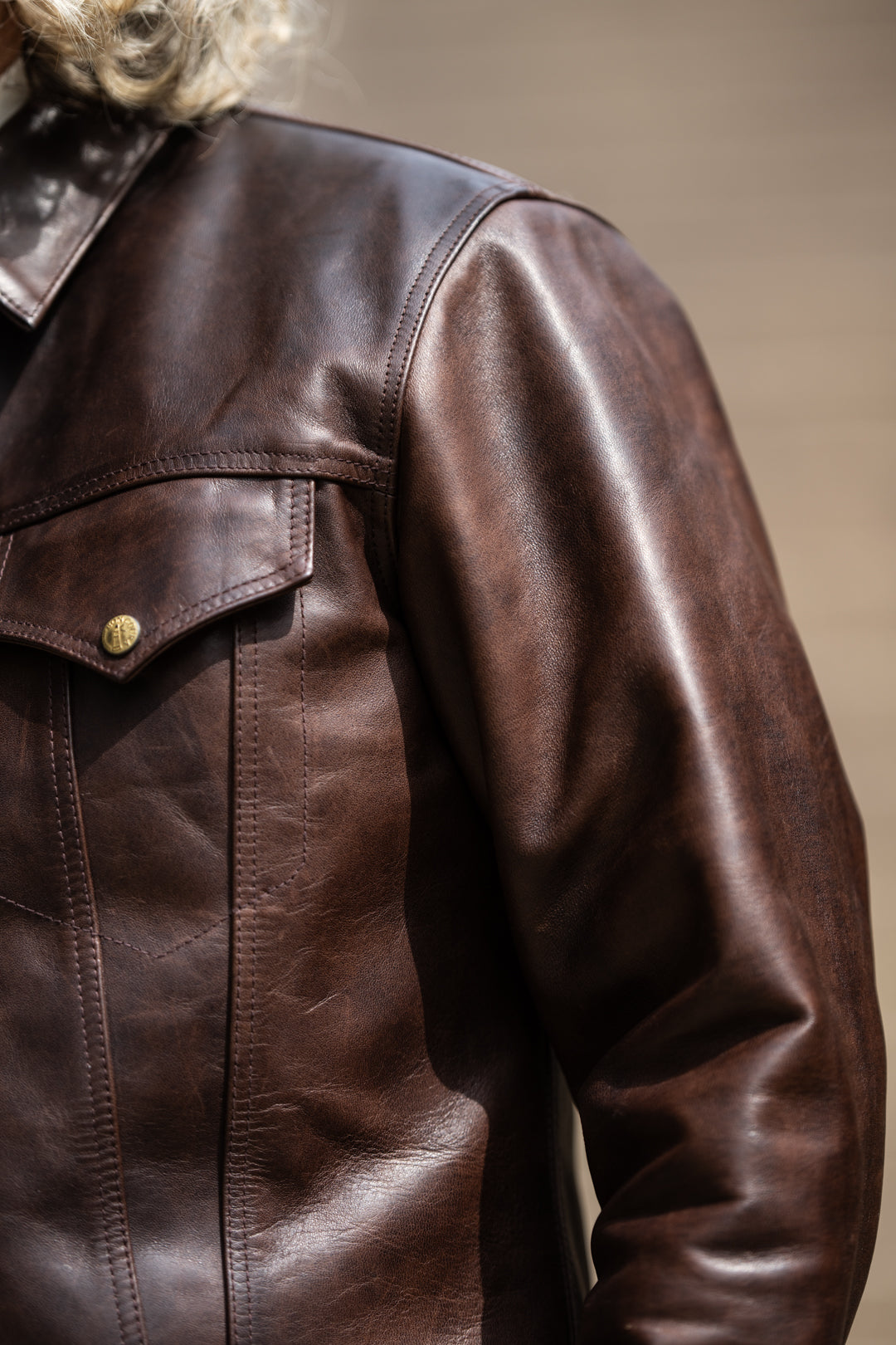 Leather Jacket 3rd Hand-Waxed Brown Fade – BONCOURA Official