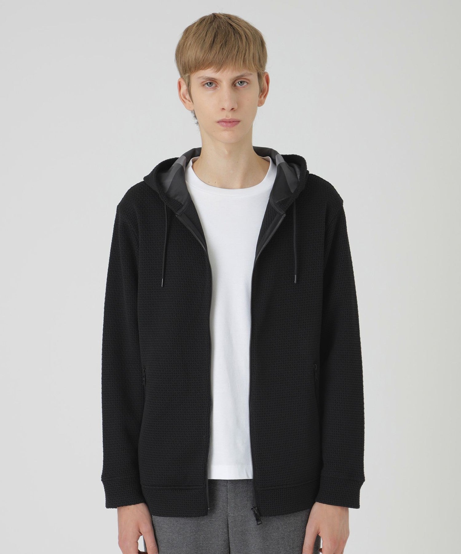 シャドークレストブリッジチェックカラミパーカー（カットソー