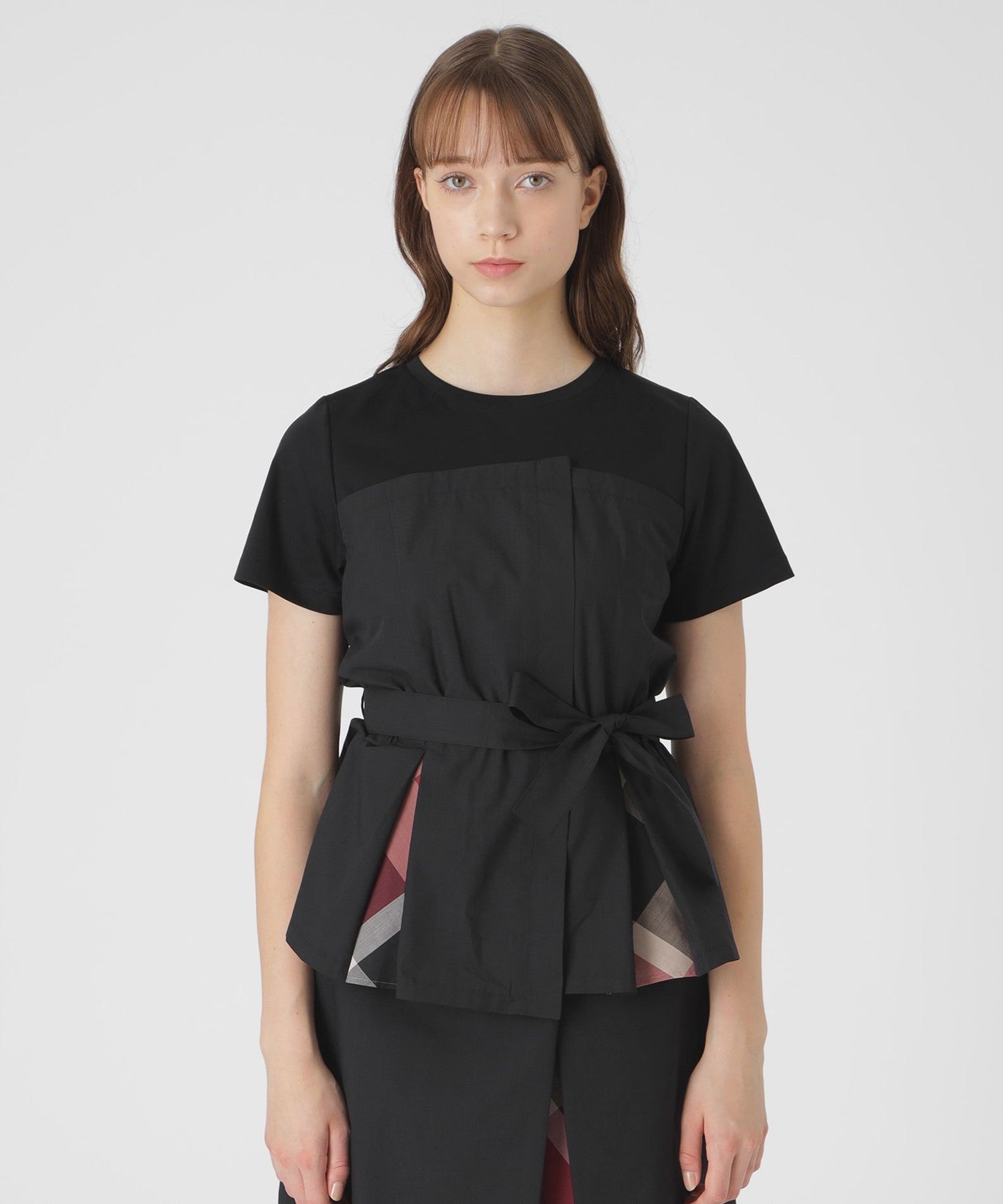 接触冷感】【吸水速乾】クレストブリッジチェッククールドライブラウス