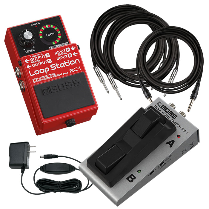 Boss RC-1 Loop Station Pedal BONUS PAK – Kraft Music