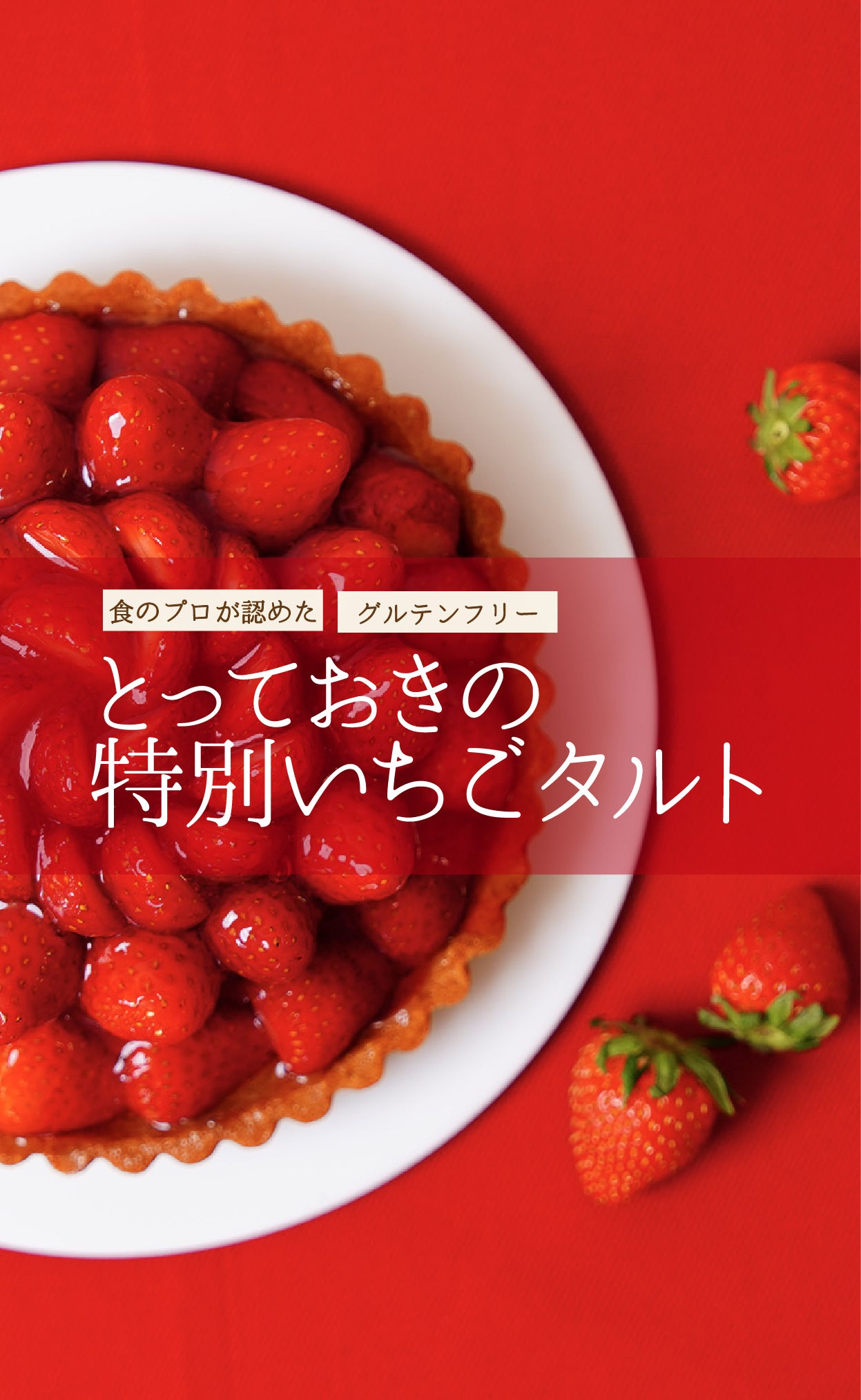グルテンフリーフルーツタルト「長野県産いちご」国産大豆タルト専門店