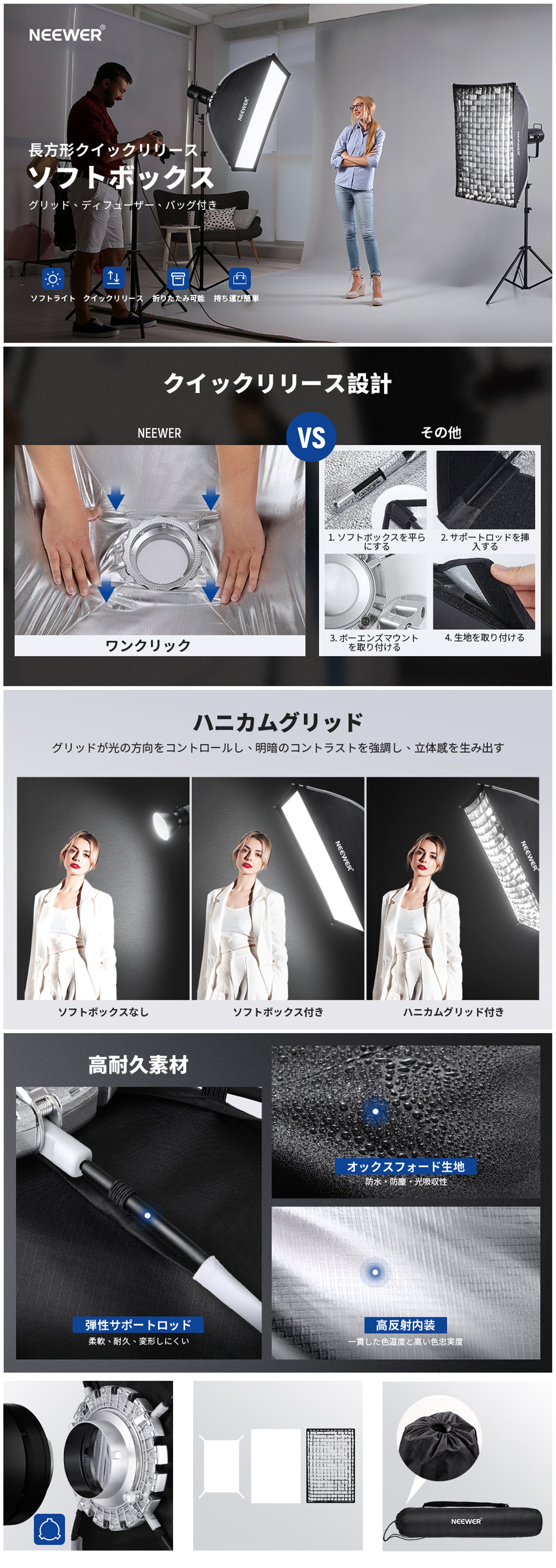 NEEWER NS16S/NS17S 長方形 ソフトボックス – NEEWER.JP