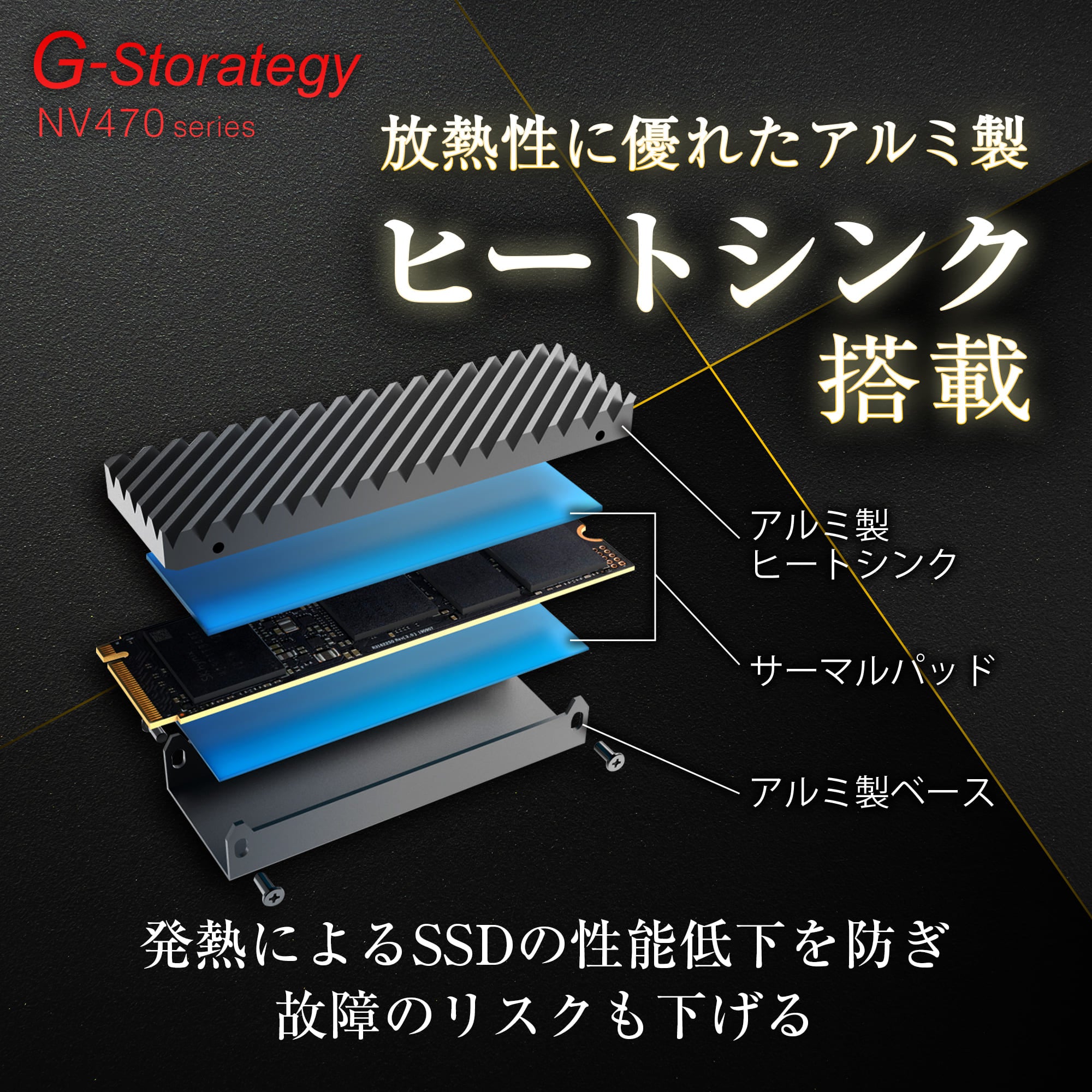 公式】G-Storategy SSD 4TB ヒートシンク Gen4 M.2 – ICHIBAKAN