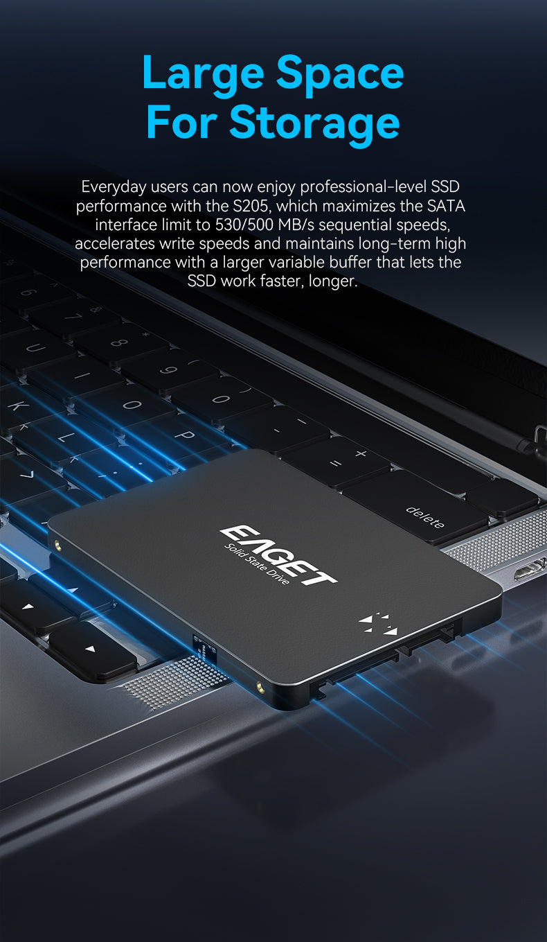 EAGET 120GB/240GB/480GB/1TB/2TB SSD With Built-in Solid-state