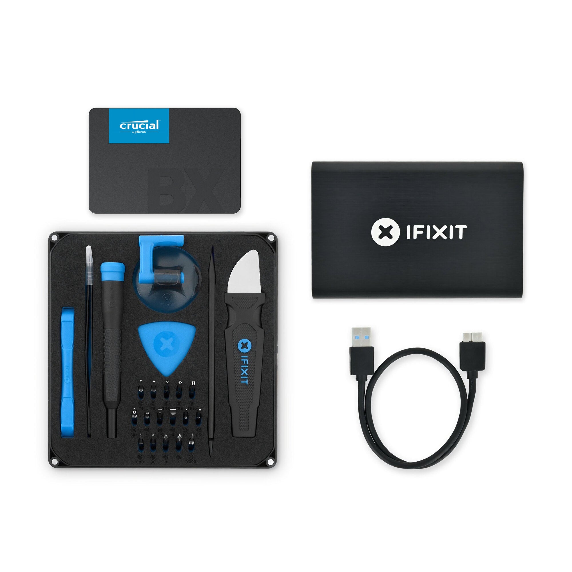 Crucial BX500 4TB SSD Upgrade Kit - Including Guides and Tools