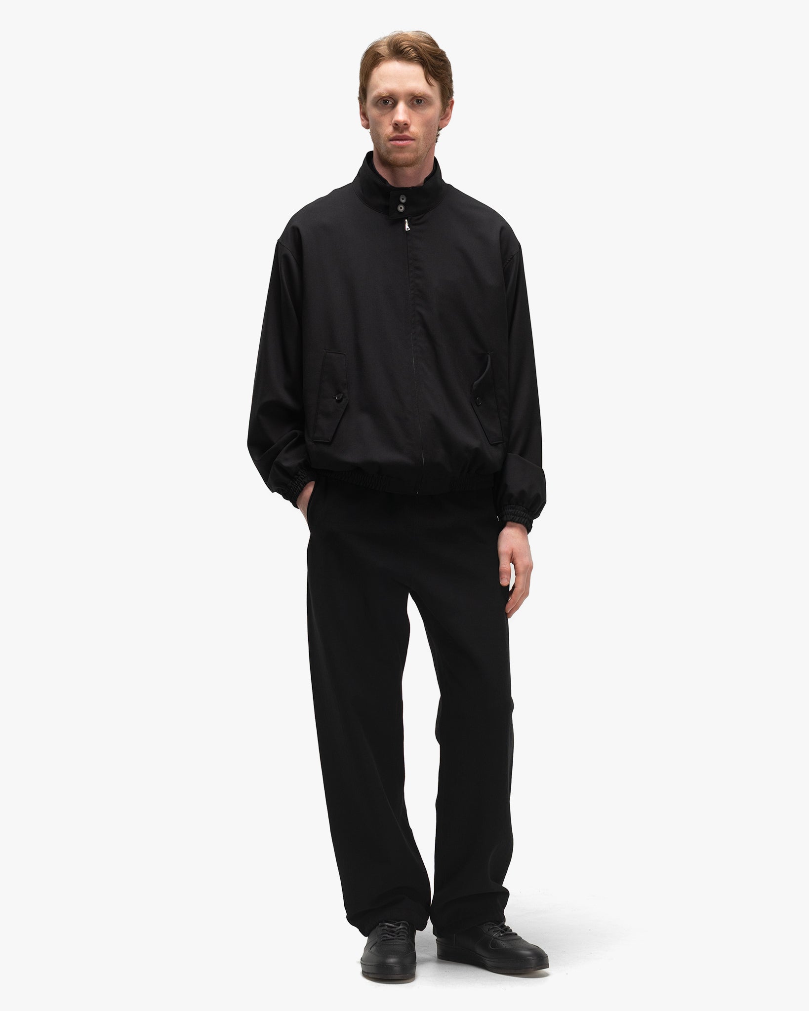 AURALEE Super Fine Tropical Wool Zip Blouson Black | HAVEN