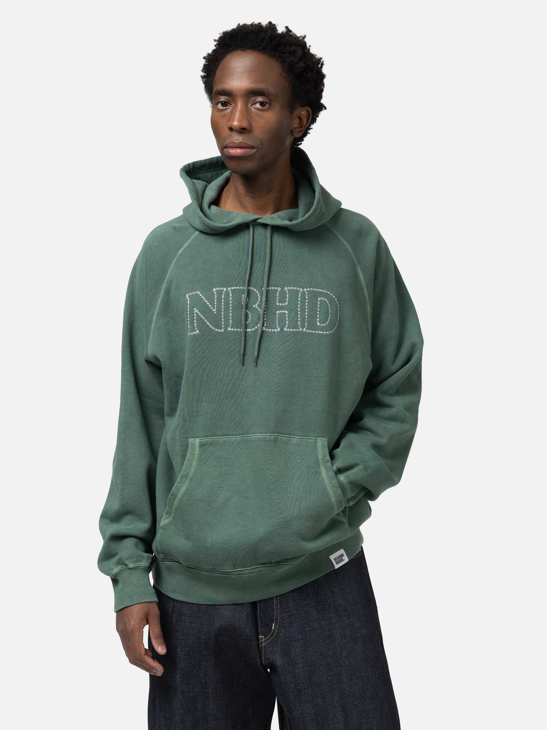 NEIGHBORHOOD Pigment Dyed Sweat Hoodie Green | HAVEN